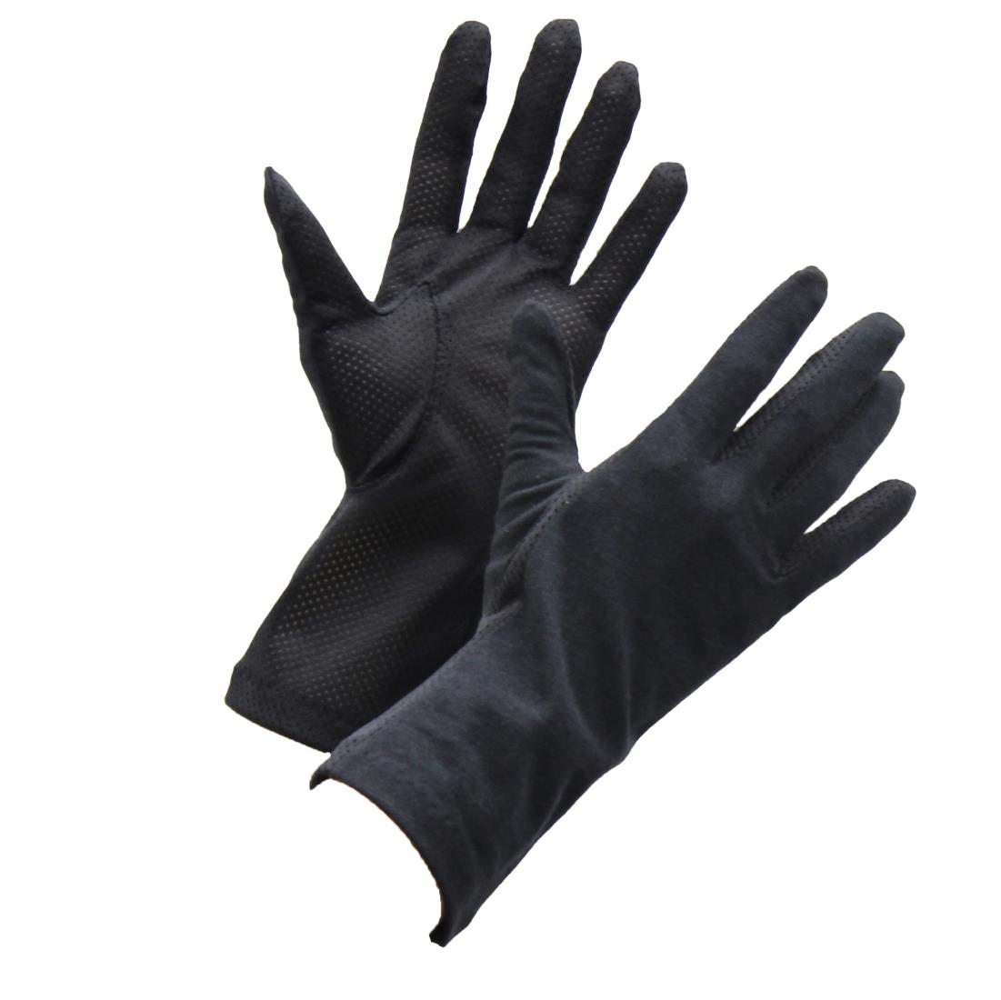 GlovesDEPO アームカバー 接触冷感 ショート 手袋 5本指 レディース ブラック