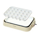 アイリスプラザ ホットプレート 着脱式 2枚 たこ焼き 平面プレート PHP-C24W バニラクリーム