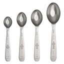 貝印 KAI 計量スプーン 4本セット 大さじ1 大さじ1/2 小さじ1 小さじ1/2 オーバル型 食洗機対応 お手入れ簡単 シルバー ムーミン×SELECT1...