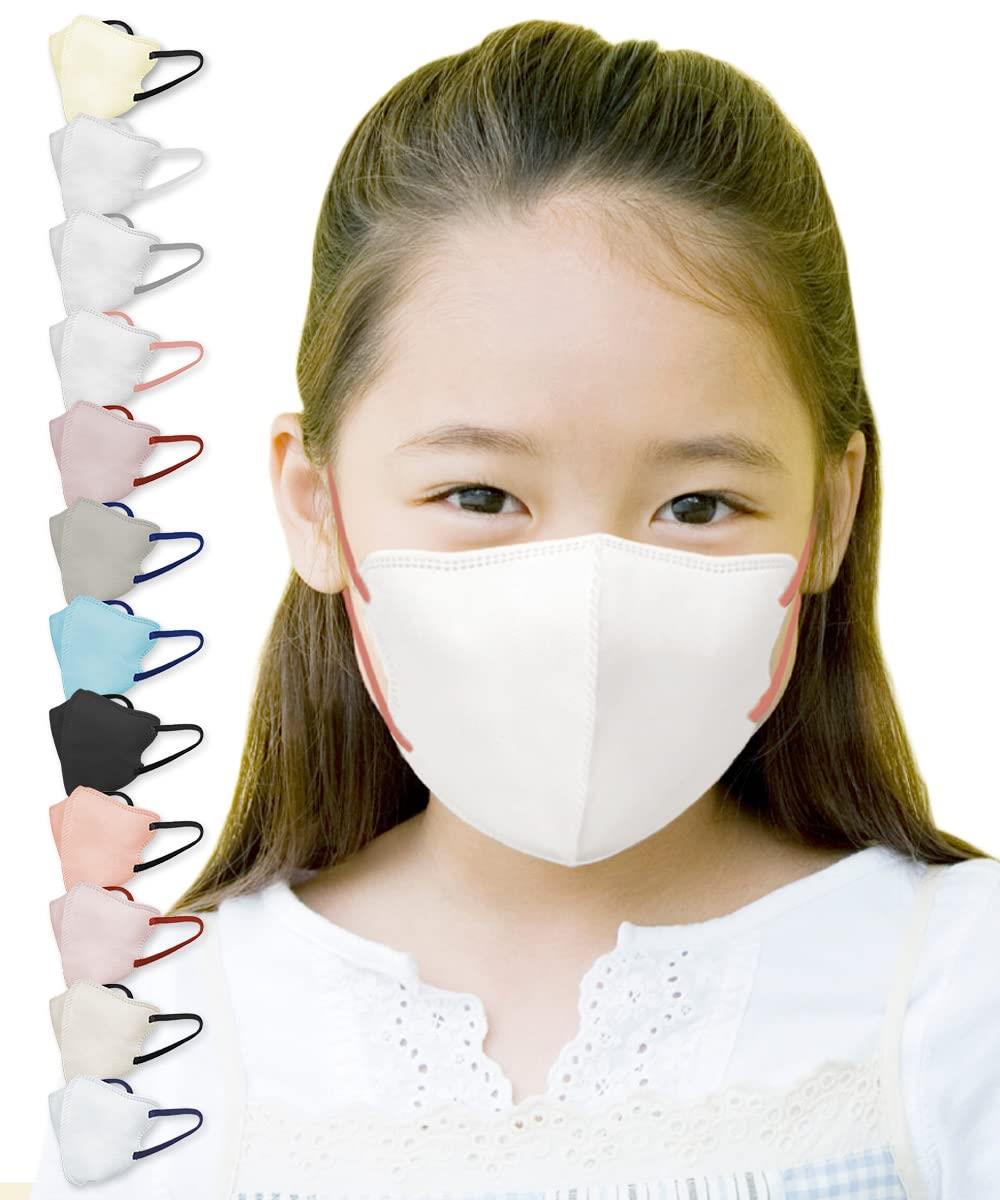 TJ TRAD JAPAN マスク 不織布 子供用マスク 日本製 こども 立体 スポーツ (子供用10枚チャック袋×3袋, ホワイト×ピンク)
