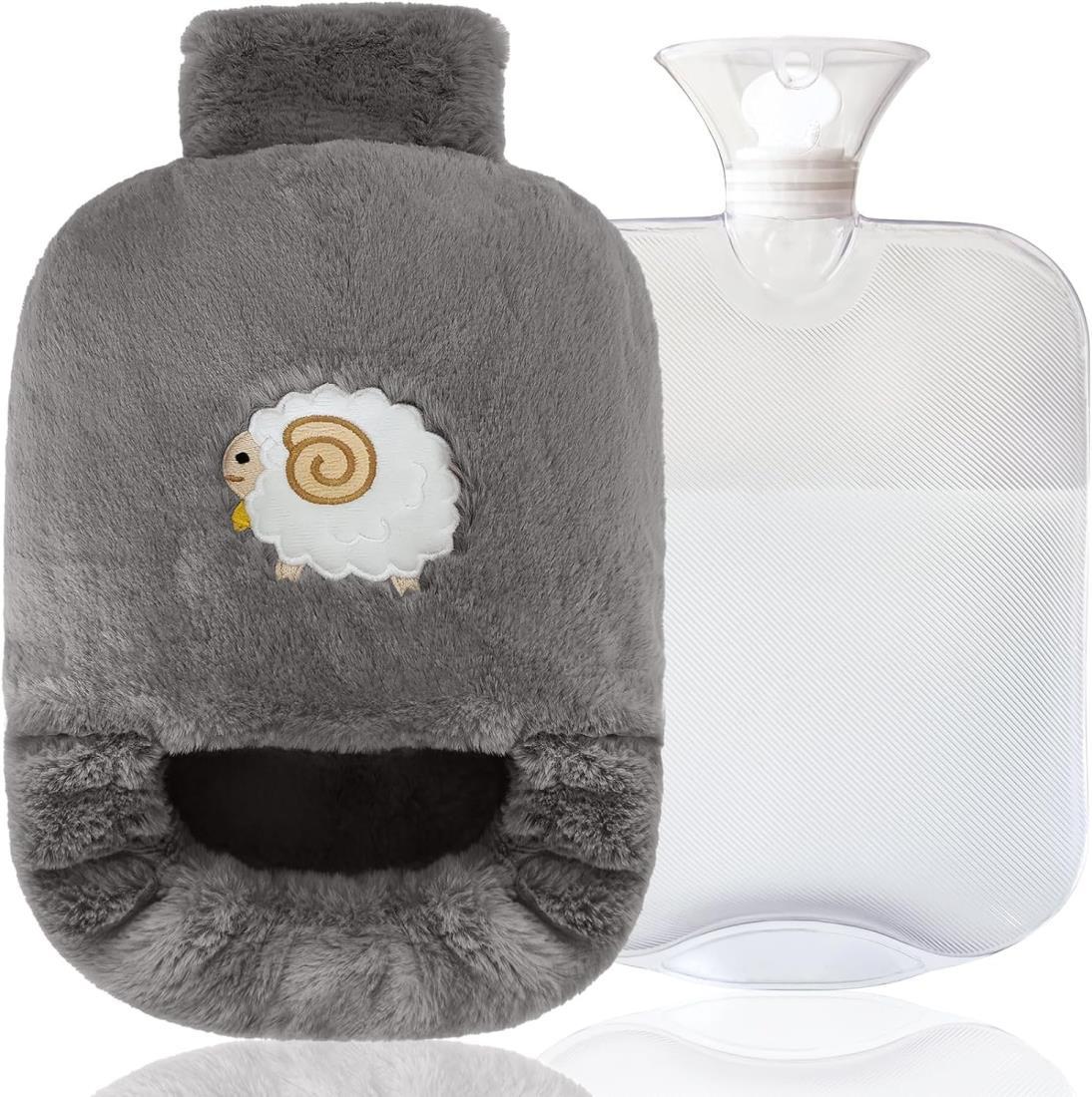 COPPOR 湯たんぽ ゆたんぽ お湯 热水袋 注水式 電気不要 容量2L カバー付き 足温器 フットウォーマー エコ湯タンポ 通気 防臭 軽量 丸洗い洗濯可 防寒グッズ 暖かい 暖房 生理期最適 在宅 オフ ィス 部屋用