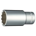 トネ(TONE) ディープソケット(12角) 3D-24L 差込角9.5mm(3/8”) 二面幅24mm