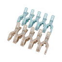 東和産業 洗濯バサミ Latterior ラテリア 竿ピンチ 大型 ブルー ブラウン 約4.4×3.4×9cm 10個入
