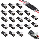 Dorasu 配線コネクター 20個セット 2針低圧汎用コネクタ 18 〜 22 AWG プラグ式クイックコネクター 接続端子 差し込み型電線コネクタ 簡単に速...