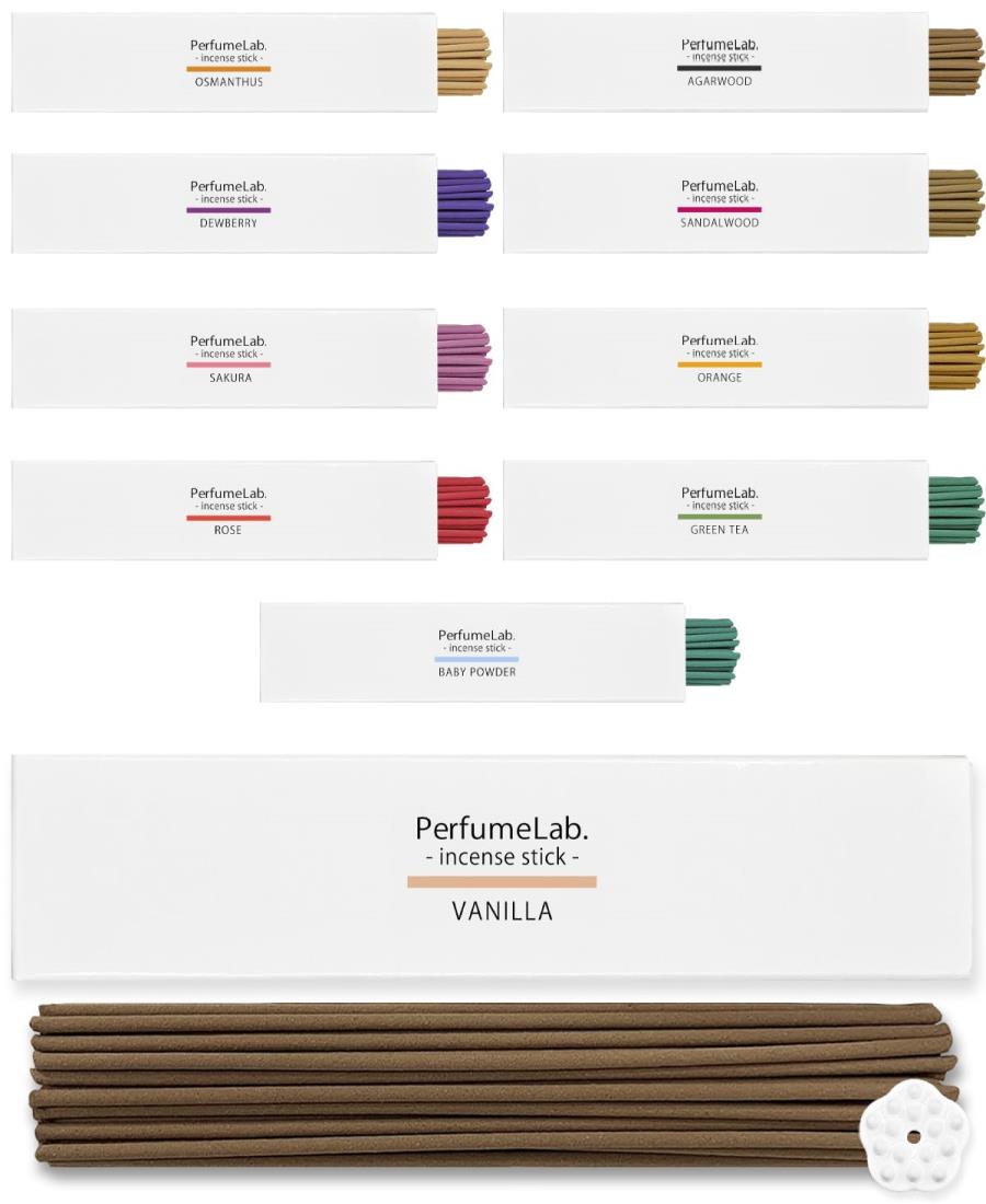 【雑誌Poco’ce掲載品】 日本製 お香 アロマ 線香 お香立て セット (40本, バニラ)