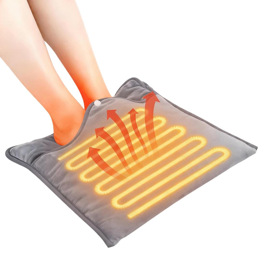 フットウォーマー 足温器 【2025 電気足温器】9段階温度＆4段階タイマー調整 足元 あったかグッズ 両面発熱 30S速熱 足元ヒーター 過熱保護 省エネ ホットマット 肌優しい起毛 防寒グッズ 電気足温器 フットウォーマー 洗濯可丸洗い PSE認証済 40*40cm