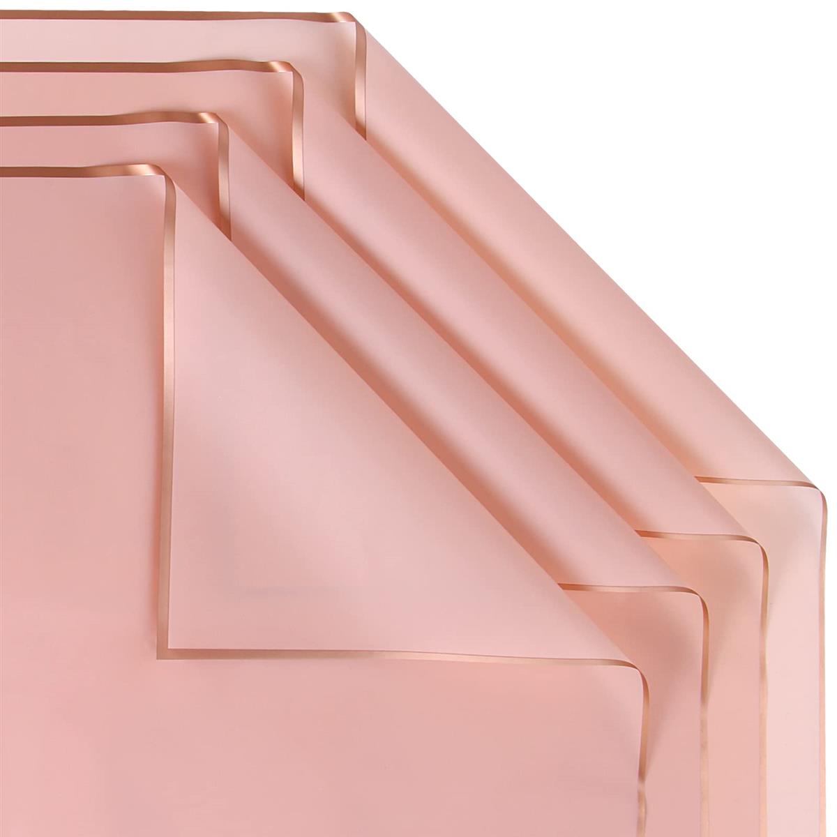 CINECE 包装紙 ラッピング ペーパー 花束用 全8色・20枚 58×58CM 防水 半透明 プラスチック おしゃれ ..