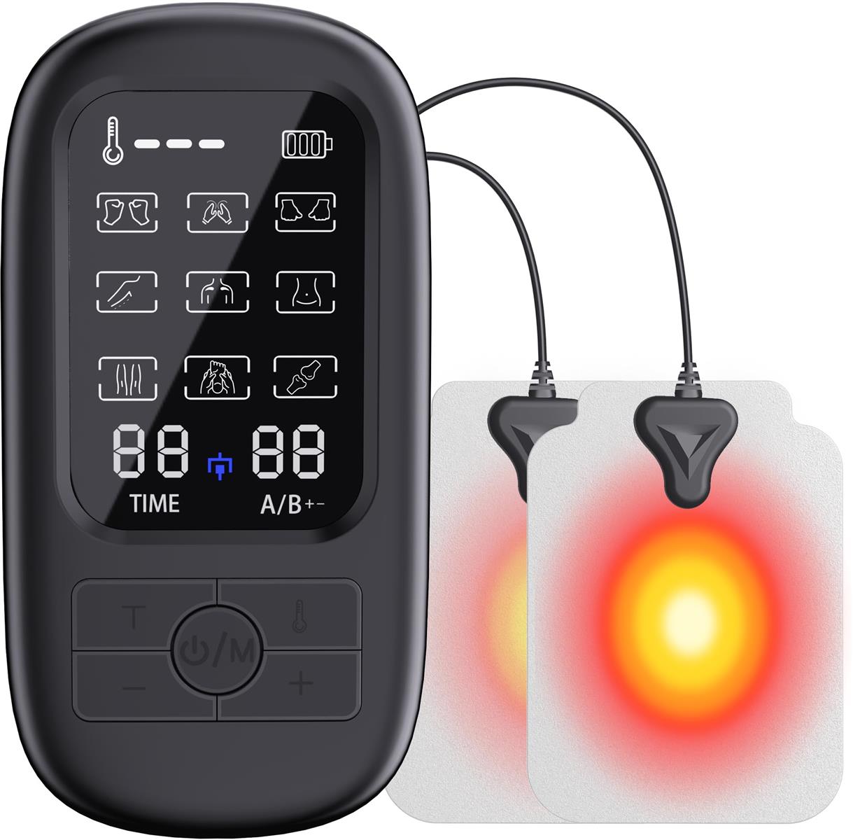 SENPPLE 温熱 E M S リラクゼーション器 全身筋肉刺激 9モード 19階段強度 超軽量 誕生日 母の日 父の日 両親のプレゼントに最適(black)