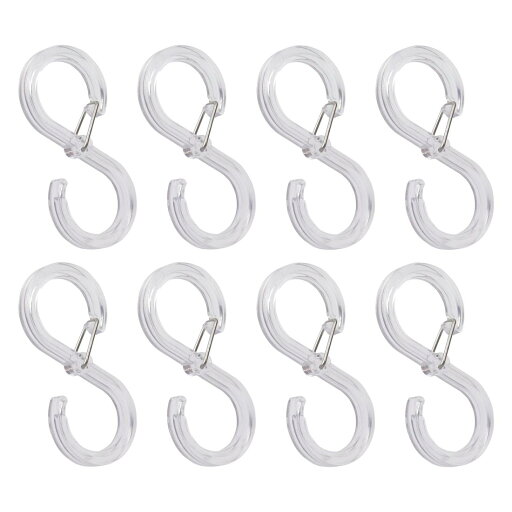 prendre 【8個セット】 S字フック 外れない S字 カラビナ 落ちない バスルーム キッチン 小物 収納 帽子かけ ロック付き 便利グッズ 雑貨 フック (クリア) PR-CARA30-CR prendre 【8個セット】 S字フック 外れない S字 カラビナ 落ちない バスルーム キッチン 小物 収納 帽子かけ ロック付き 便利グッズ 雑貨 フック (クリア) PR-CARA30-CR