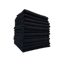 洗車 マイクロファイバー タオル 30x30cm 黒 12枚 超吸水 速乾 傷防止 小判 厚手 拭き上げ クロス 掃除 洗車用品 TARO WORKS
