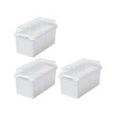 ライクイット(like-it) メディアケース(CD/D V D)3個組 ホワイト 外寸/約W35.3×D17.2×H20.3cm(1個当たり) 日本製 TM-01 3P 蓋付き収納ケース コミックス D V D Bluーray CD おもちゃ収納 蓋ロック