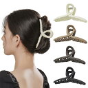 4個セット ヘアクリップ 大きめ バンスクリップ 大きめ ヘアクリップ しっかりとまる ヘアアクセサリー ヘアくりっぷ かみどめ 髪留め 发夹 おしゃれ 大人可愛い 長さ13CM ブラック ダークカレー ブラウン ベージュ