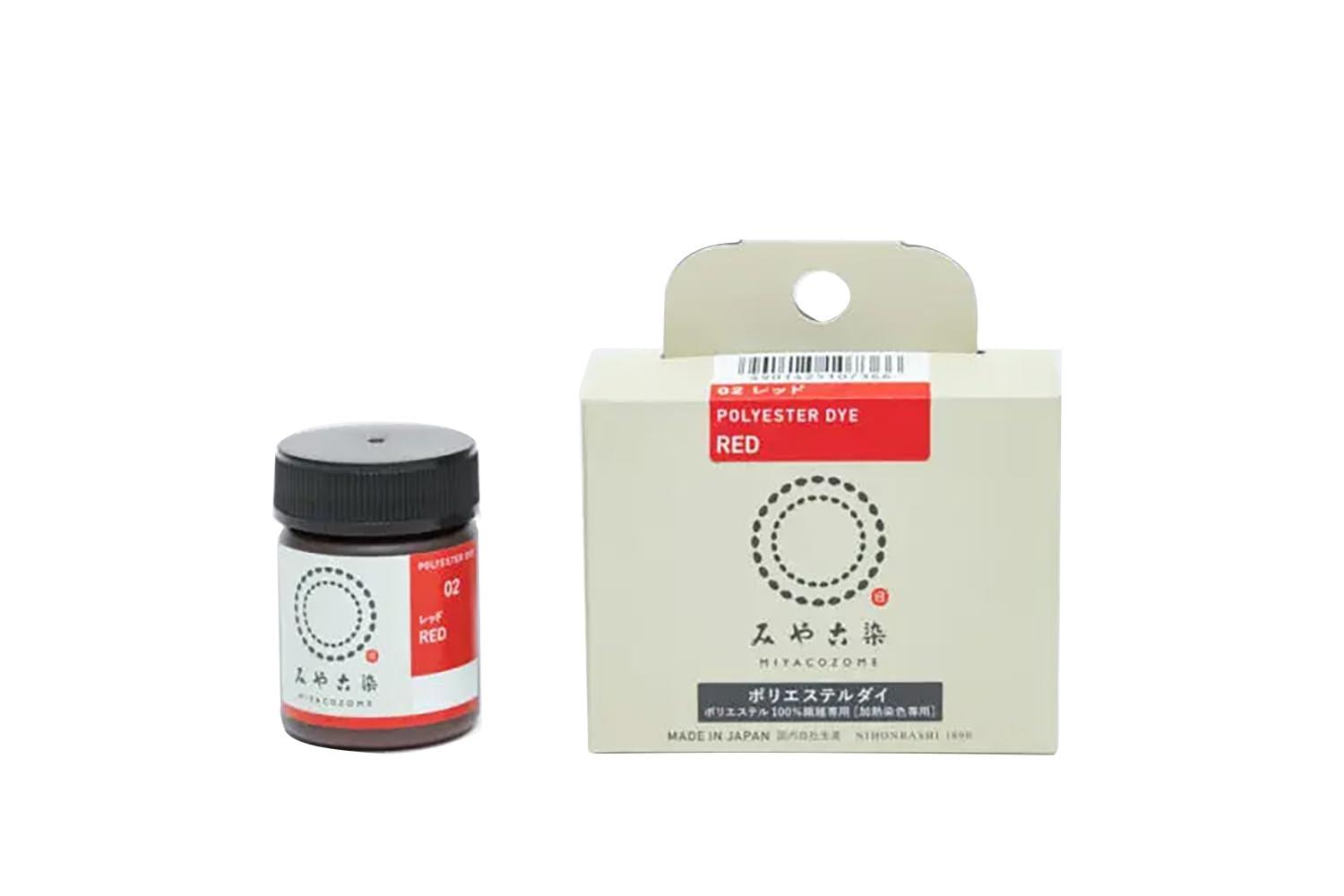 桂屋ファイングッズ(Katsuraya fine goods) みや古染 ECO染料 ポリエステルダイ ポリエステル100%繊維専用 Col.02 レッド