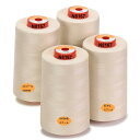 New brothread 5000M巻/4個セット ロックミシン糸 60番 ミシン用糸 ポリエステル糸 キルティング糸 手縫い糸 手芸裁縫糸 40S/2 (T...