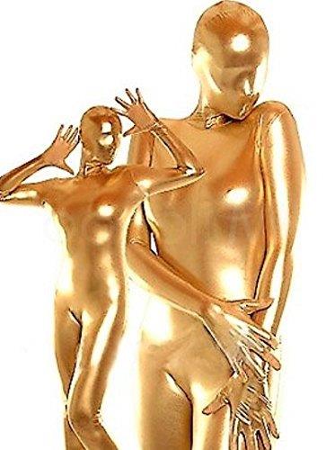 くじらBOX 黄金 全身タイツ 男女兼用 メタリック ゴールド 金色 タイツ Mサイズ 柔らか のびのび