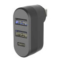 カシムラ 複数のUSB給電機器を同時使用時に便利。 USB-C充電ポート 増設ハブ NDC-056