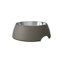 Pawspick フードボウル 犬 ステンレス 食器 メラミン えさ皿 水入れ 滑り止め 小型犬 猫 ペット 取り外し可能 餌入れ (カーキグレー, S)