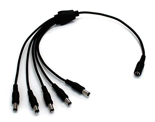 Kaito Denshi(海渡電子) DC電源 ACアダプター 分岐ケーブル 外径5.5mm 内径2.1mm 5分岐