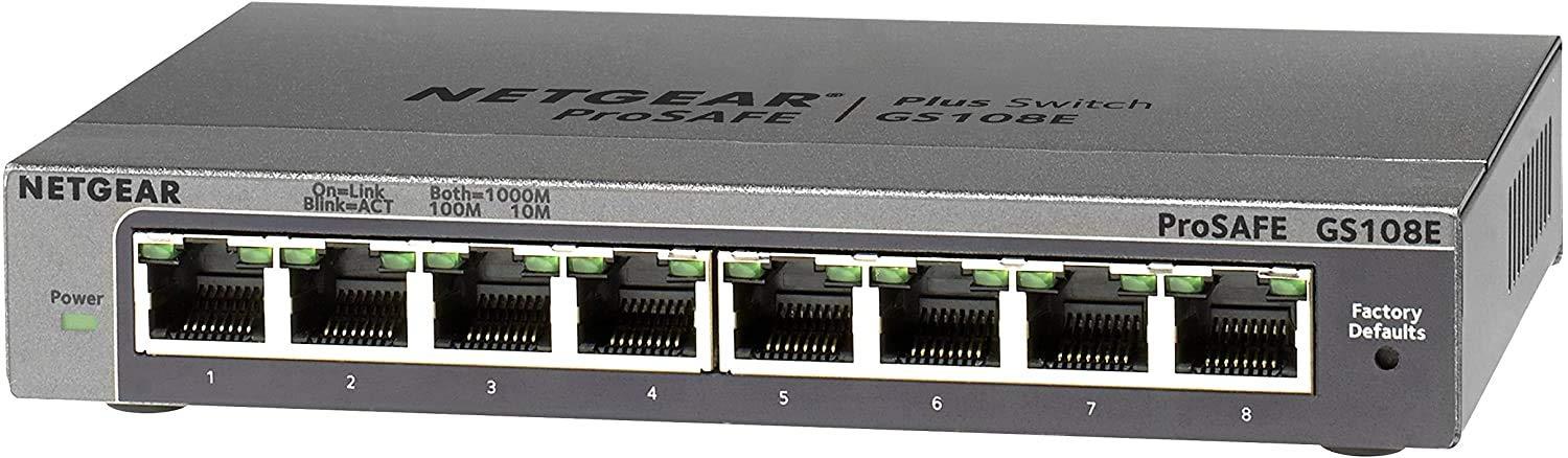 NETGEAR ネットギア GS108E ギガ8ポート アンマネージプラス