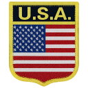 アメリカの盾国旗刺繍入りマジックテープワッペン