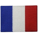 フランス 国旗 紋章 フランス語 アップリケ 刺繍入りアイロン貼り付け/縫い付けワッペン