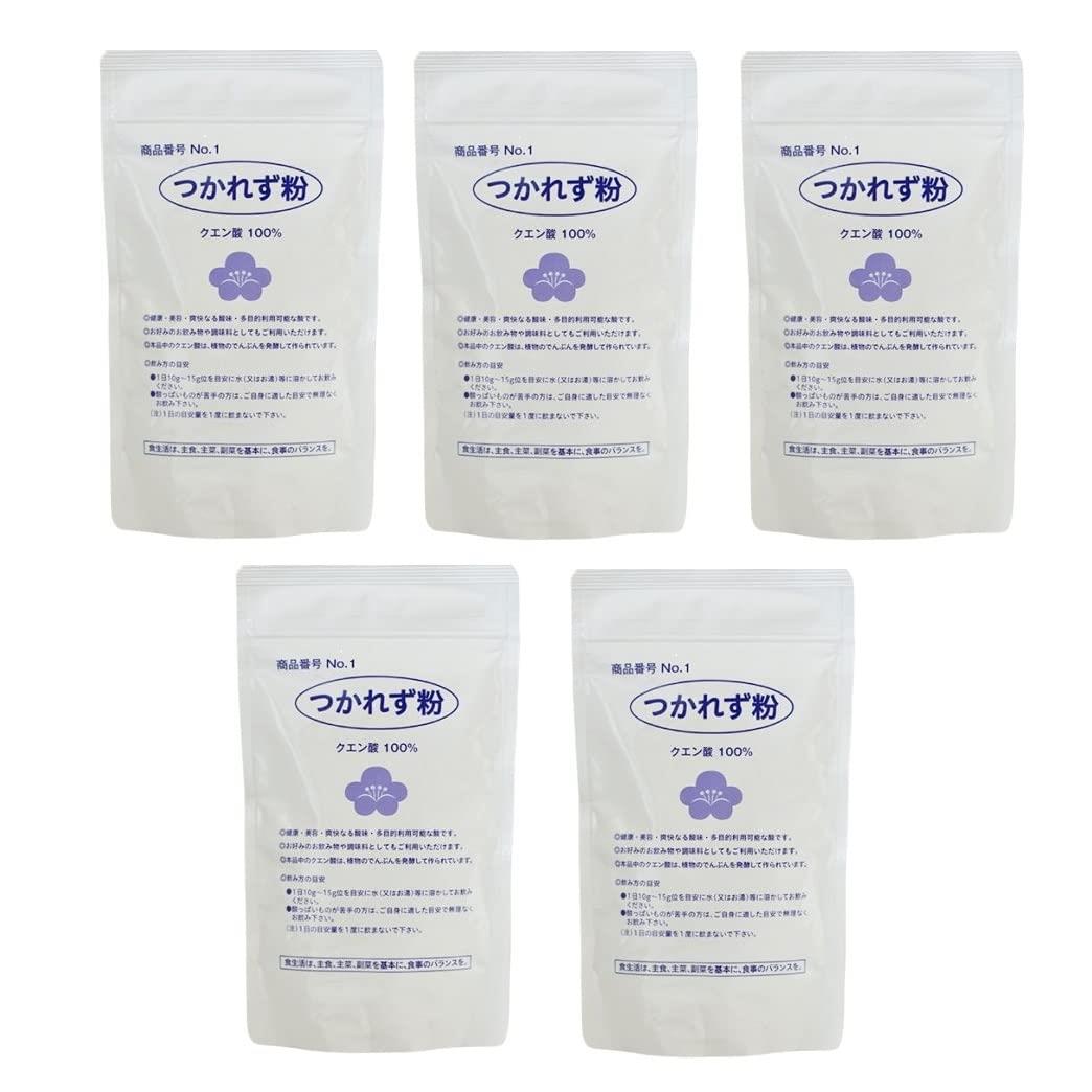 つかれず本舗 つかれず粉 170g x 5袋セット　クエン酸100％