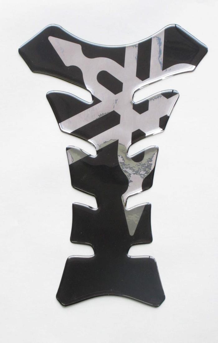 AxxL カスタムタンクパッド YAMAHA (ヤマハ) など 汎用品 TAYA-02-BLK/C (鏡面ブラック)