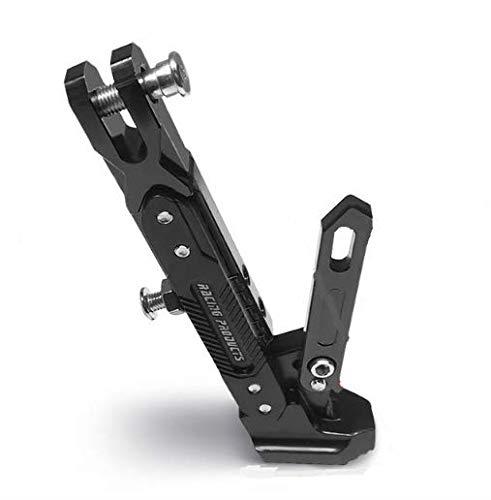 Felimoa オートバイ バイク用 サイドスタンド 高さ6段階 耐久性 角度調整 (ブラック)