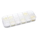 【大容量】パールラインストーンセット 1.5mm~4mm | ネイルアート・デコレーション用 | ホワイトクリーム ネイルパーツ 推し活 デコ