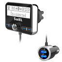 まんまるふれすたで買える「SaiEL FMトランスミッター Siri対応 Bluetooth 4.2 チップ搭載 ノイズキャンセリング 急速充電ポート付き ハンズフリー通話対応 12V/24V対応 日本語説明書 TELEC技適適合 安心国内サポート」の画像です。価格は3,984円になります。
