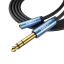 MillSO 6.5mm 3.5mm 変換 2m ヘッドホン端子 変換 TRS 3.5mmステレオミニジャック(メス )6.35mmステレオ標準プラグ(オス) 変換アダプタ 金メッキ アンプヘッドホン変換ケーブル 標準プラグ ミニプラグ 変換 ステレオミニプラグ ヘッドフォン 延長コード用 200cm