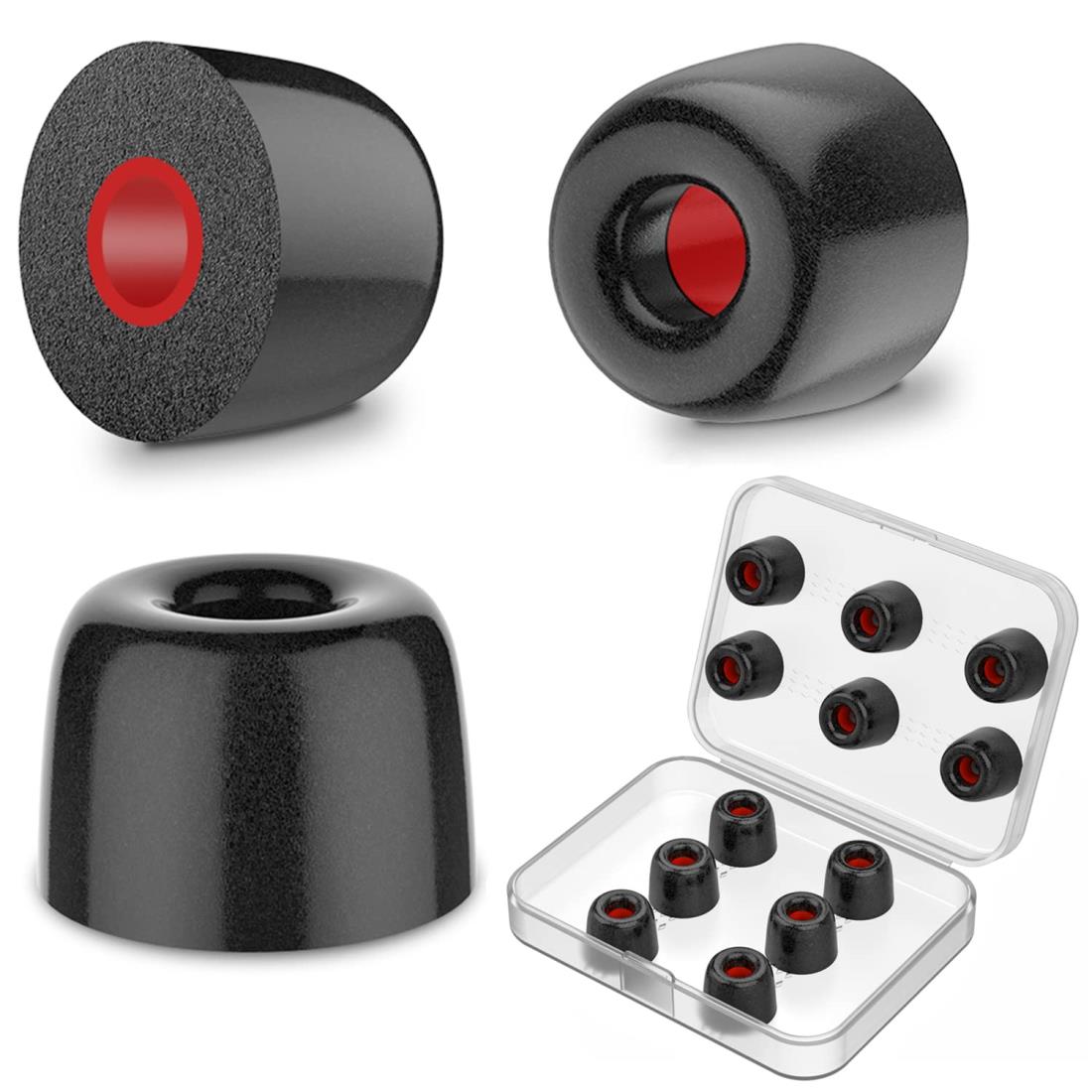 イヤーピース ウレタン イヤーチップ 低反発 6ペア S/M/Lサイズ各2ペア イヤホンパッド イヤホンキャッ..