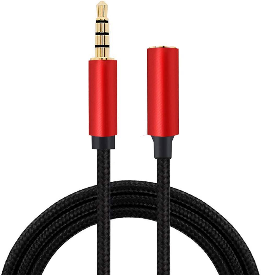 ヘッドホン延長コード オーディオ延長ケーブル BEADY ステレオミニプラグ 高音質 標準3.5mm スピーカー/ヘッドセット/ 長さ3メートル ブラック ナイ...