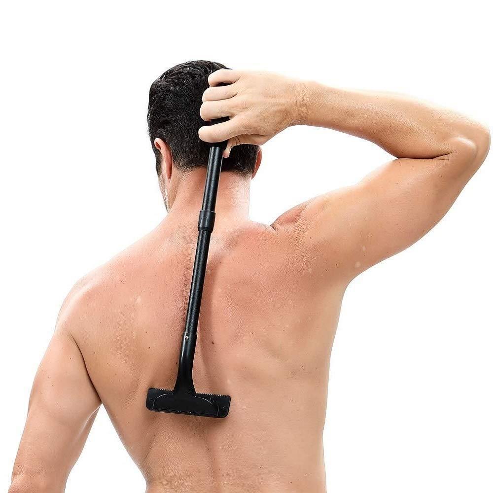 背中 カミソリ バックヘアシェーバー 背中毛 除毛 ムダ毛処理 男女兼用 (伸縮可能タイプ)