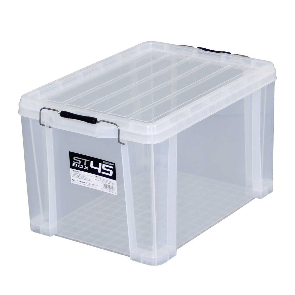 JEJアステージ 収納ボックス 日本製 STボックス #45 積み重ね クリア 防災 幅38×奥行54.5×高さ32cm