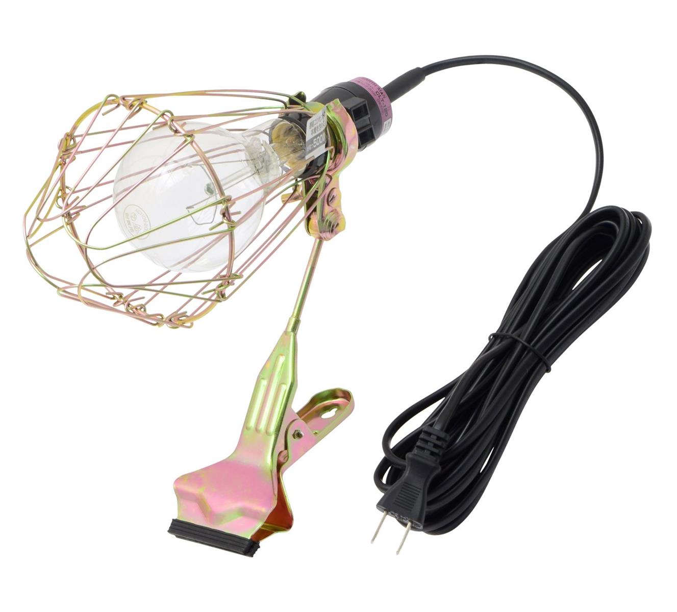 高儀(Takagi) EARTH MAN クリップライト200W耐震球 CLT-120【連結コンセント付】【口径E26】【照射角度調整】作業用 工事用 現場 ライト 照明 投光器 植物育成