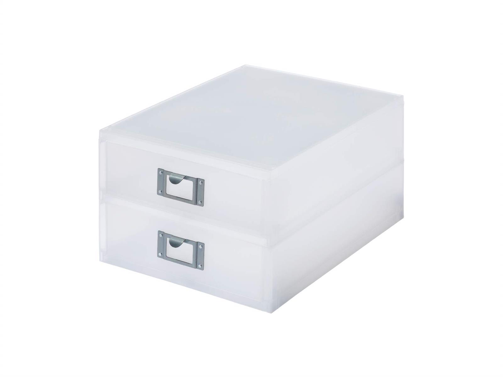 ライクイット (like-it) 収納ボックス 玄関収納 下駄箱 引き出し収納ケース 2段 約幅26×奥35×高18.5cm ..