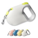 AlxMuNao 犬 リード 伸縮【荷重30kg対応·片手操作·5M伸縮リード】小型犬 中型犬 大型犬 強力耐用ナイロンストラップ 自動巻き アウトドアアクティビティ用 (ホワイト)