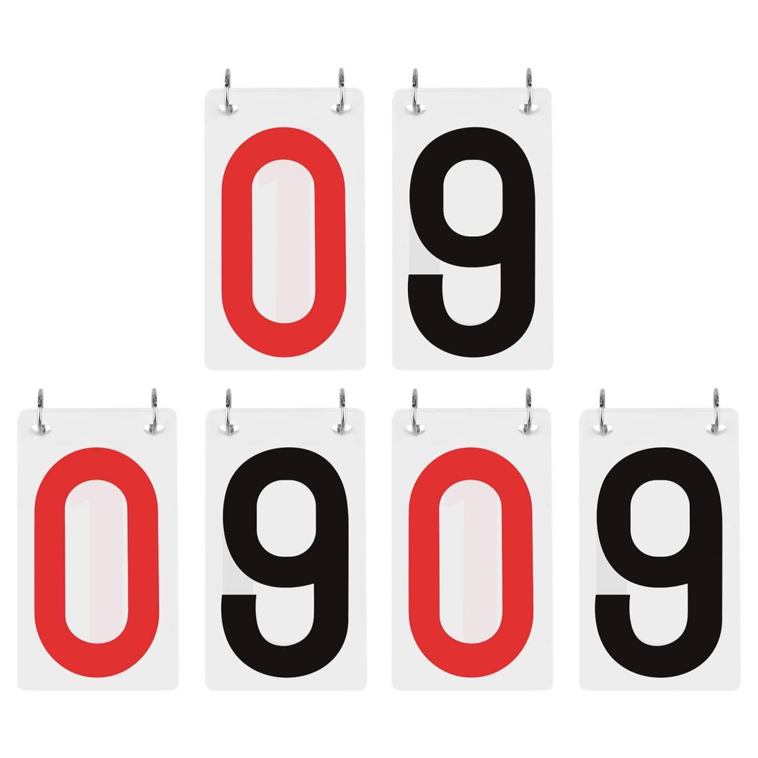 GOGO 1桁 スコアボード 6個入り 防水加工 片側表示0〜9 携帯便利 読みやすい 耐久 携帯便利 得点板 試..