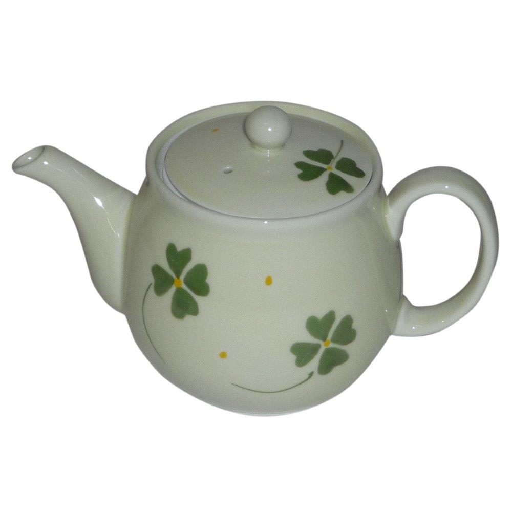 山下陶器 ポット クローバー 急須 グリーン 560ml