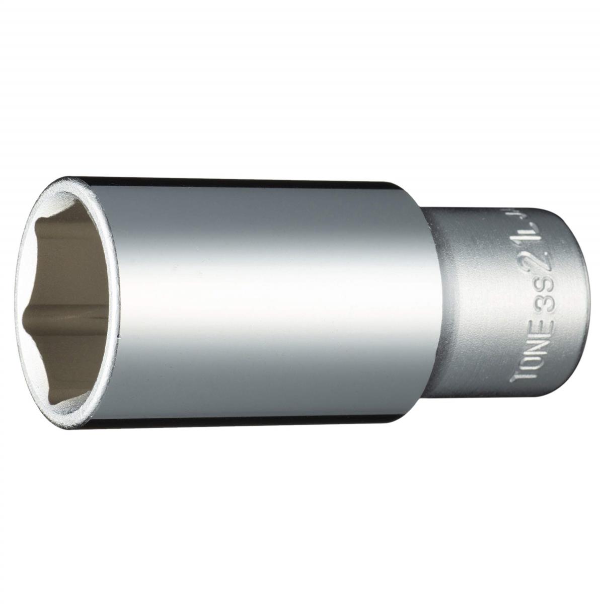 トネ(TONE) ディープソケット(6角) 3S-21L 差込角9.5mm(3/8”) 二面幅21mm