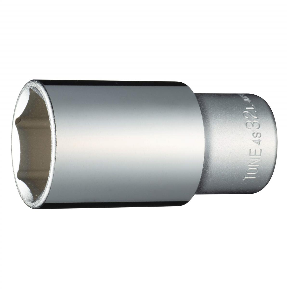 トネ(TONE) ディープソケット(6角) 4S-32L 差込角12.7mm(1/2”) 二面幅32mm