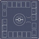 Dnoymab フルサイズ プレイマット カードゲーム 厚さ3mm ラバー プレイマット 2人用 滑り止め 収納バッグ き 60×60cm(灰青)