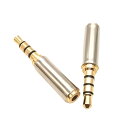 【Bookwarm】変換プラグ 2.5mmオス-3.5mmメス+3.5mmオス-2.5mmメス変換アダプター(金メッキ)ステレオミニプラグ スマホ・ヘッドホン・CD・タブレット ミキサー/プレーヤーなどに対応 用 2個セット (2)