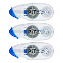 トンボ鉛筆 テープのり 強粘着 PiT パワーエッグ (使い切りタイプ) 6mm×6m 3個 HPA-313 (PN-EP×3)