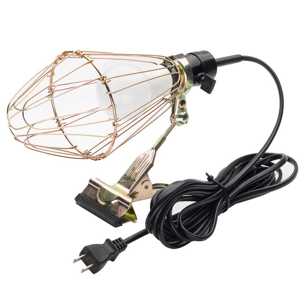 Dotoy クリップライト LED コンセント式 ワークライト クリップ 1550lm クリップランプ E26口金 100W形相当 昼光色 14W LED電球付き 広配光 車庫 倉庫 作業用 工事用 照明