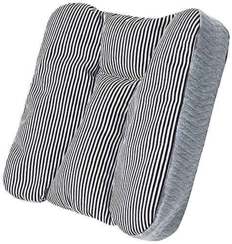 【.co.jp 限定】クモリ(Kumori) 多機能 クッション パイプ＆ラテックス充填 背もたれ チェアパッド 座..