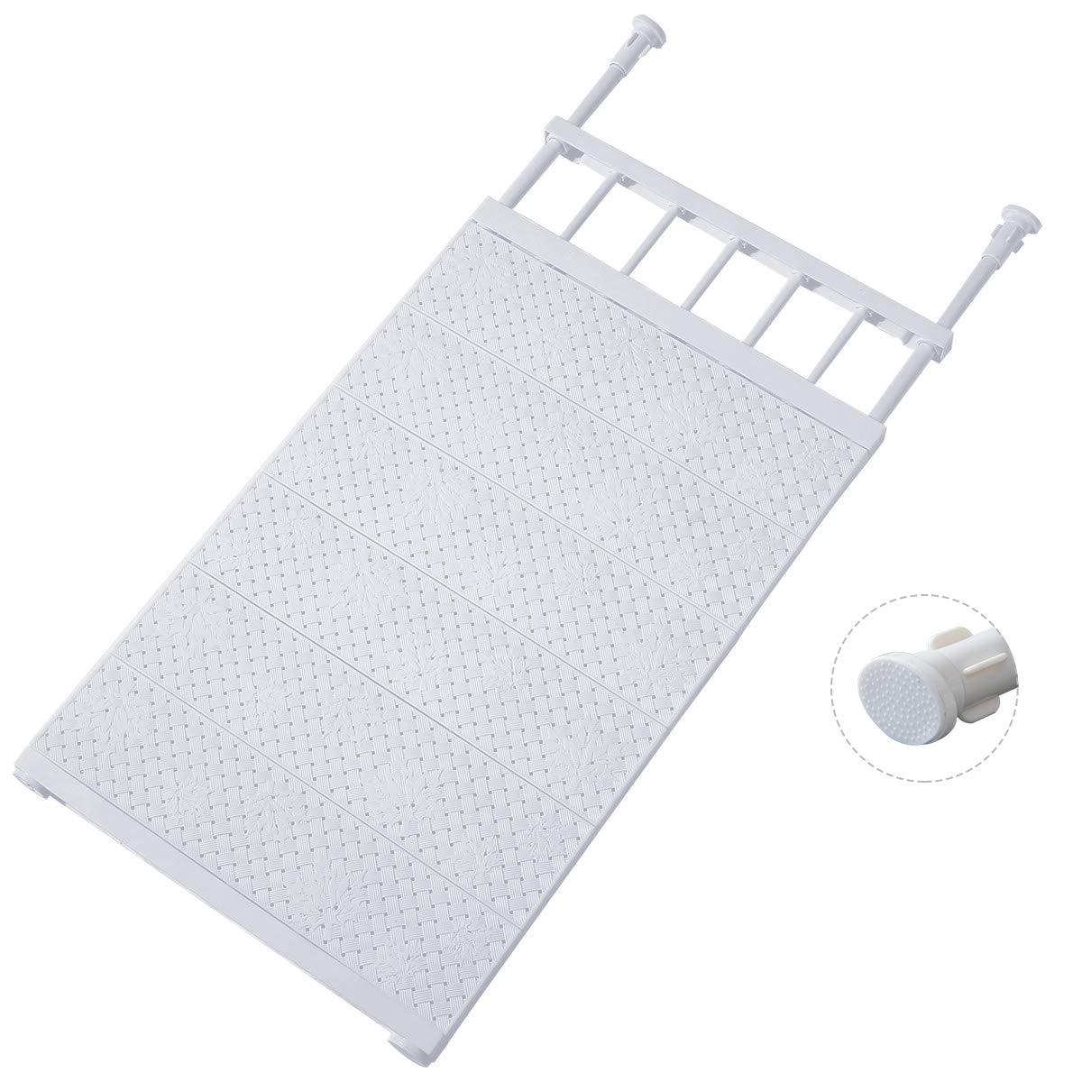 つっぱり棚 突っ張り棚 強力伸縮棚 強い負荷 ドリル不要 強力突っ張り棚 ホワイト 強力伸縮タイプ 滑り..