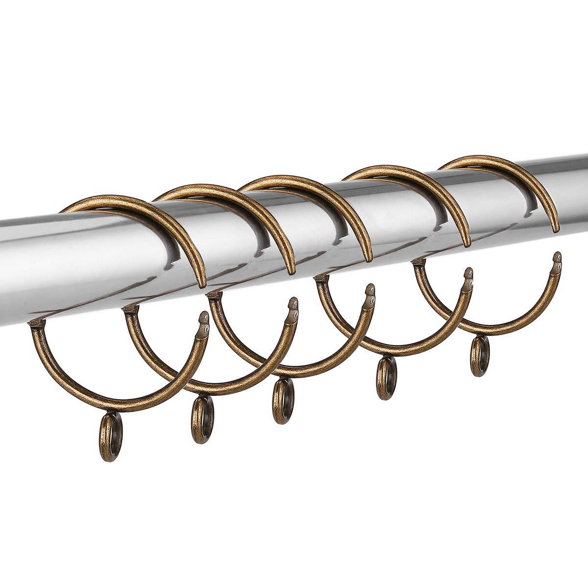 KaiYi シャワーカーテンリング スライドリング開口設計 内径38mm 20個入り アンティーク風 ブロンズカラー カフェカーテンなどに