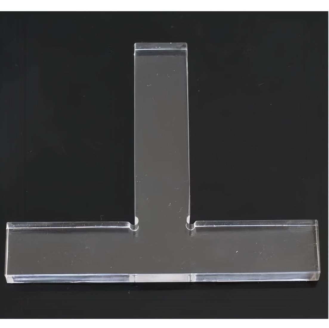 一心斎 印矩 文鎮 篆刻用品 書道用品 - 透明な材料 アクリル製 印を押すときに定規の役目をします T型